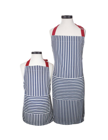 Striped Parent and Child Apron Boxed Set