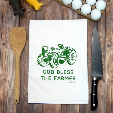 God Bless the Farmer Flour Sack Tea Towel