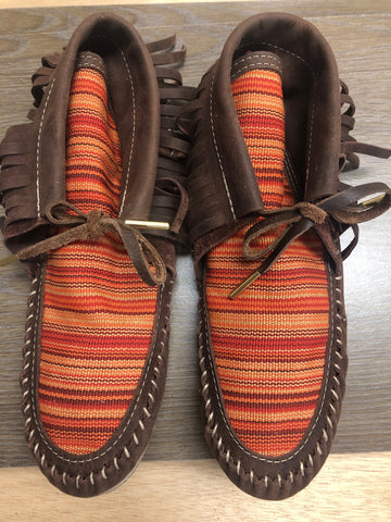 Serape Sunset Moccasins (Model Worn) - SIZE 8